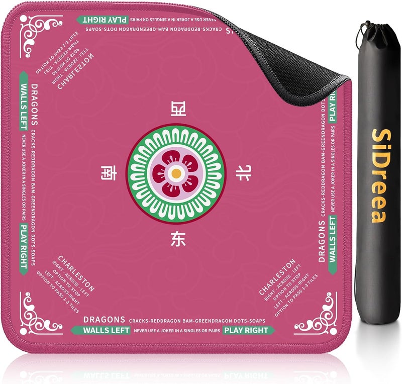 SiDreea Mahjong Mat, 32.4×32.4 Inch Noise Reduction Anti-Slip Mahjong Mat for Table, Mahjong Table Mat for Poker, Card, Board Games Table Mat, Tile Games, Dominoes - Image 1